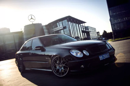 car black car Mercedes-Benz vehicle Mercedes-Benz E-Class HD Desktop Wallpaper | Background Image