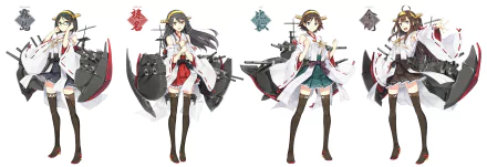 Haruna (Kancolle) Kirishima (Kancolle) Hiei (Kancolle) Kongou (Kancolle) Anime Kantai Collection HD Desktop Wallpaper | Background Image
