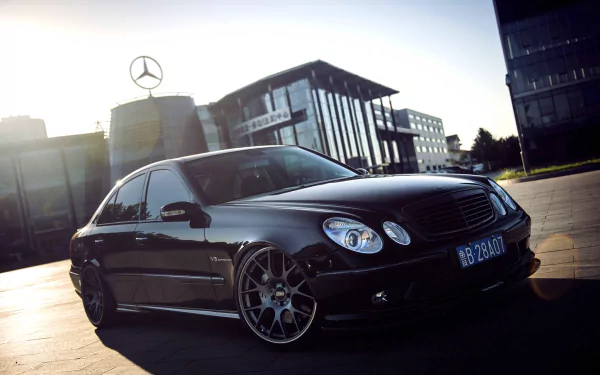 car black car Mercedes-Benz vehicle Mercedes-Benz E-Class HD Desktop Wallpaper | Background Image
