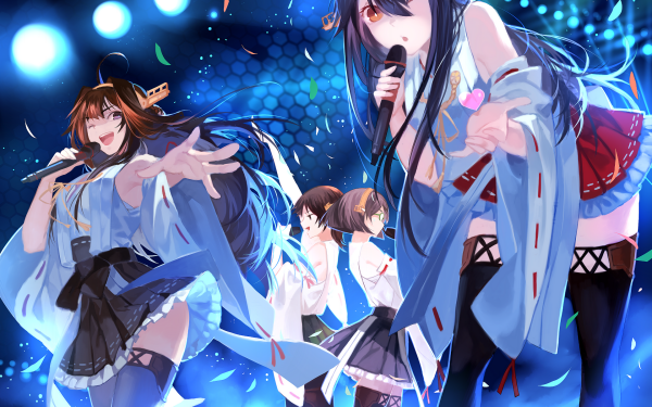 Anime Kantai Collection Kongou Hiei Kirishima Haruna HD Wallpaper | Background Image