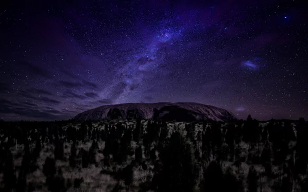  Starry Sky over Ayers Rock in Winter