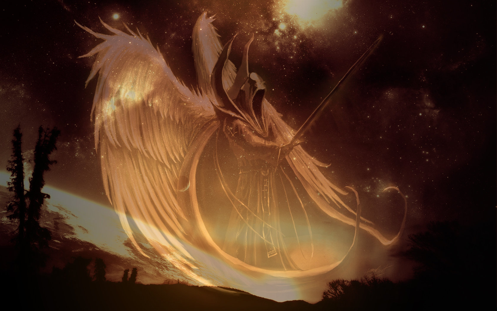 Fantasy Angel Warrior HD Wallpaper | Background Image