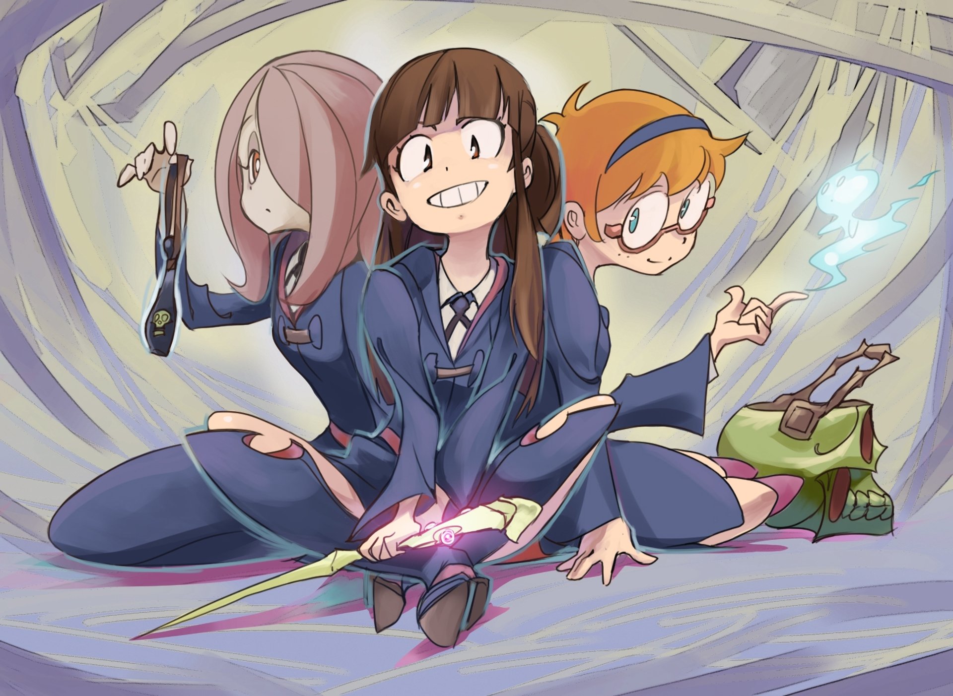 Download Lotte Yanson Sucy Manbavaran Atsuko Kagari Anime Little Witch  Academia HD Wallpaper