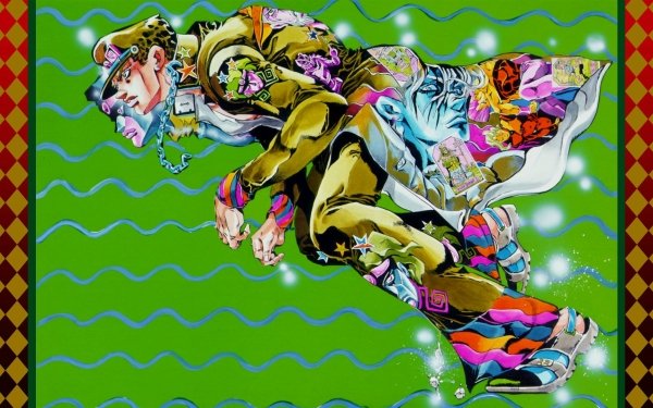 Anime Jojo's Bizarre Adventure Jotaro Kujo Star Platinum HD Wallpaper | Background Image