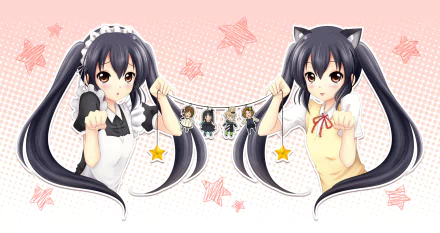 animal ears Azusa Nakano Ritsu Tainaka Tsumugi Kotobuki Mio Akiyama Yui Hirasawa azunyan Anime K-ON! HD Desktop Wallpaper | Background Image