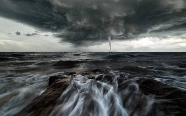 hurricane horizon cloud ocean nature storm HD Desktop Wallpaper | Background Image