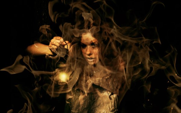 Dark Women Gothic Horror Smoke HD Wallpaper | Background Image