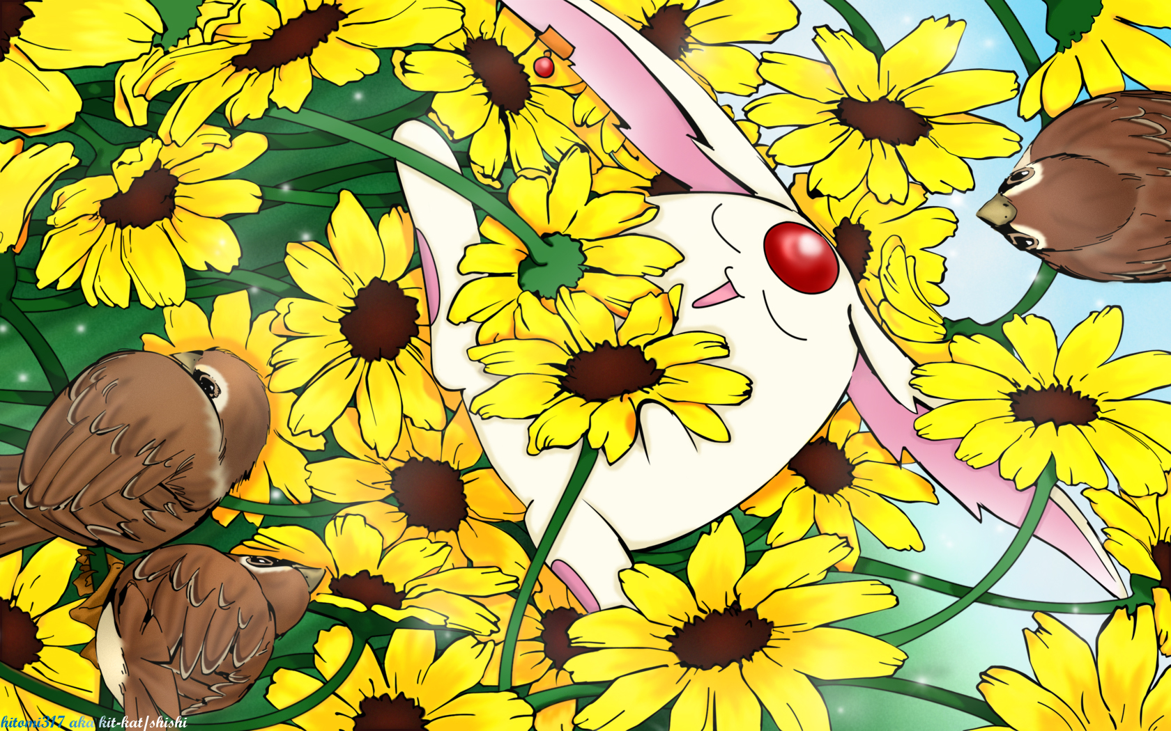 Tsubasa: Reservoir Chronicle HD Anime Wallpaper - Bright Floral Fantasy