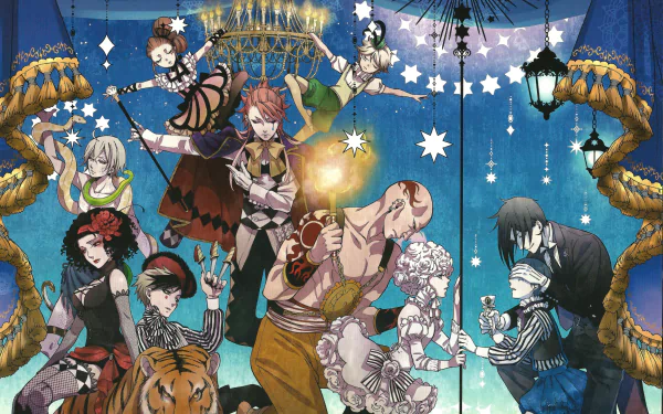 Sebastian Michaelis Ciel Phantomhive Joker (Black Butler) Anime Black Butler HD Desktop Wallpaper | Background Image