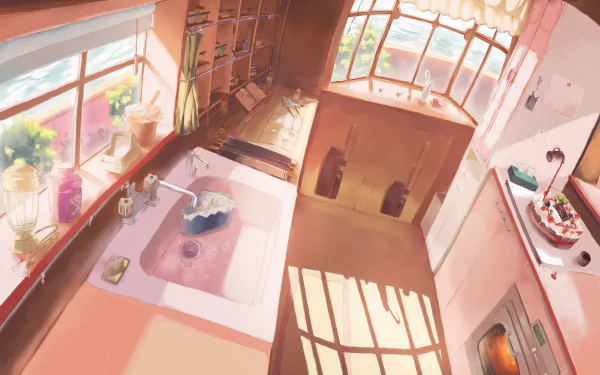 Anime kitchen HD Desktop Wallpaper | Background Image