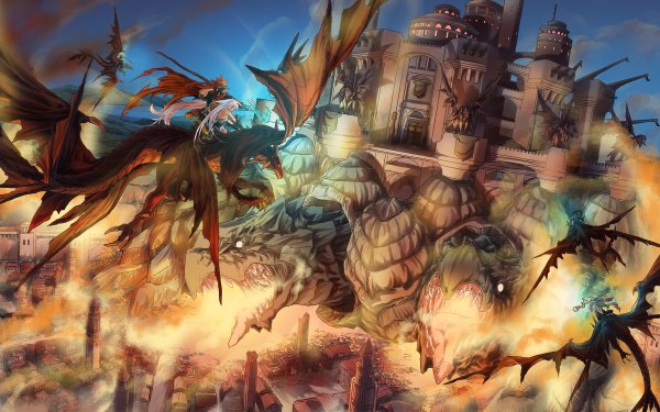 Anime Original Dragon HD Wallpaper | Background Image