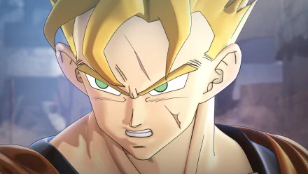 Gohan from Dragon Ball features prominently in this 4K Ultra HD wallpaper from the video game Dragon Ball Xenoverse 2, showcasing his intense determination and iconic look.