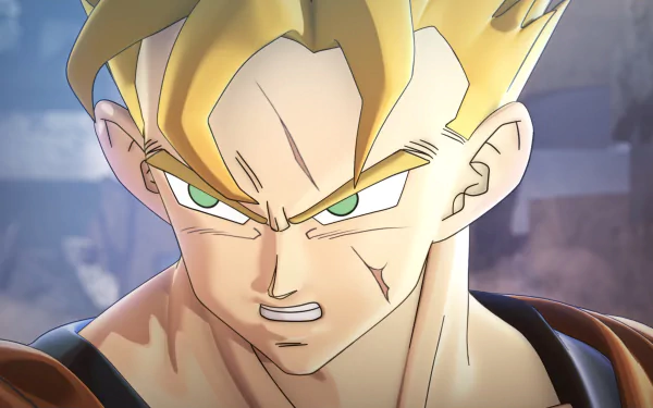 Gohan from Dragon Ball features prominently in this 4K Ultra HD wallpaper from the video game Dragon Ball Xenoverse 2, showcasing his intense determination and iconic look.