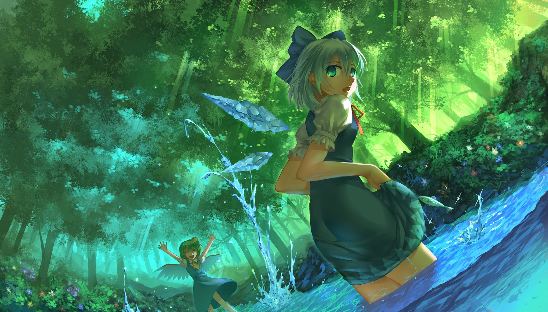 Download Daiyousei (Touhou) Cirno (Touhou) Anime Touhou 4k Ultra HD Wallpaper