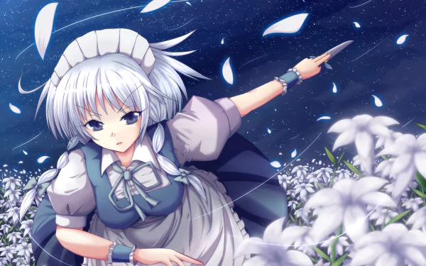 Sakuya Izayoi Anime Touhou HD Desktop Wallpaper | Background Image