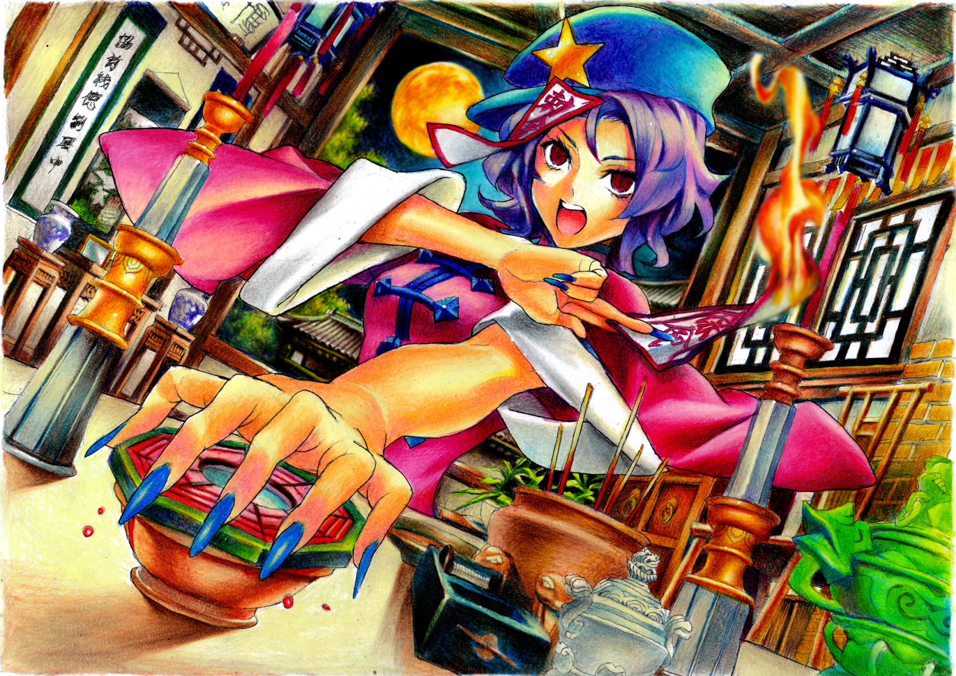 Download Yoshika Miyako Anime Touhou HD Wallpaper