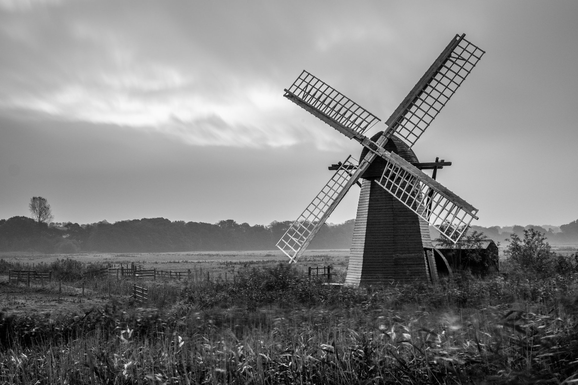 Man Made Windmill Hd Wallpaper