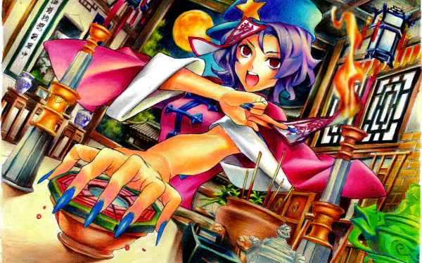 Yoshika Miyako Anime Touhou HD Desktop Wallpaper | Background Image