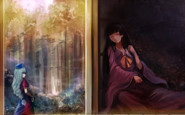 Eirin Yagokoro Kaguya Houraisan Anime Touhou HD Desktop Wallpaper | Background Image