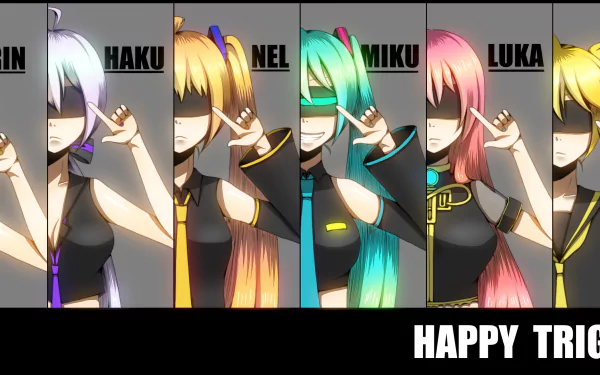 Meiko (Vocaloid) Len Kagamine Luka Megurine Hatsune Miku NEL (Vocaloid) Yowane Haku Rin Kagamine Kaito (Vocaloid) Anime Vocaloid HD Desktop Wallpaper | Background Image