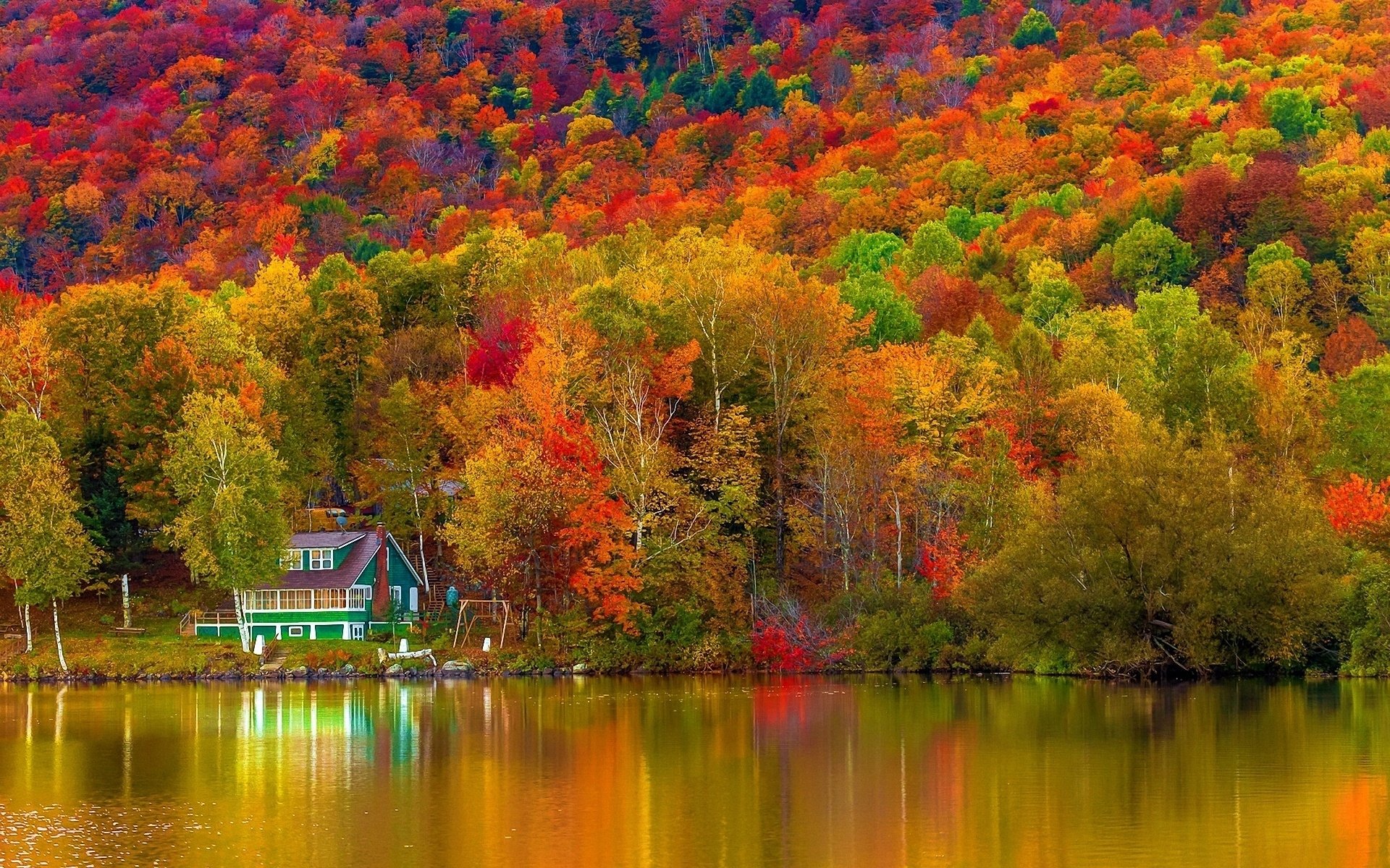 House on Autumn Lake