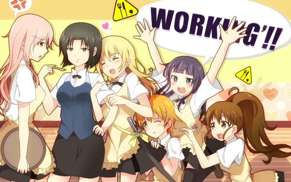 Anime Working!! HD Desktop Wallpaper | Background Image