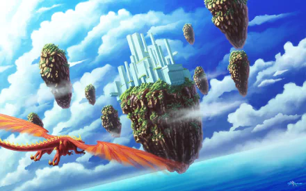 dragon Anime Original HD Desktop Wallpaper | Background Image