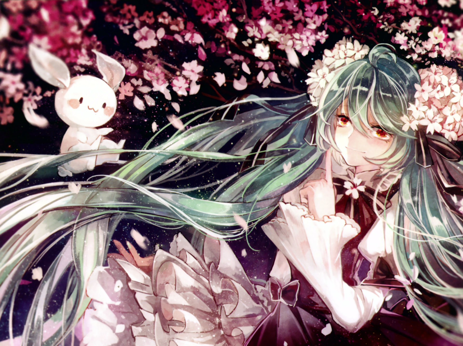Sakura Miku's Enchanting Bloom — HD Vocaloid Anime Wallpaper by Vima