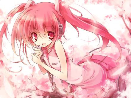 Sakura Miku Anime Vocaloid HD Desktop Wallpaper | Background Image
