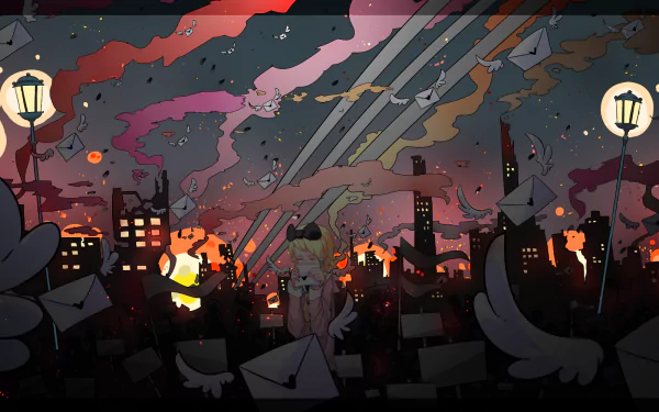 Rin Kagamine Anime Vocaloid HD Desktop Wallpaper | Background Image