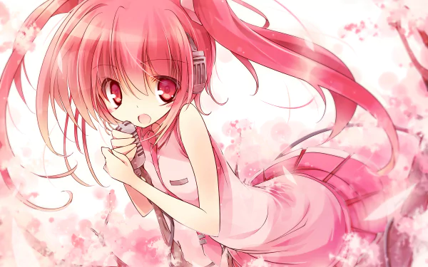 Sakura Miku Anime Vocaloid HD Desktop Wallpaper | Background Image