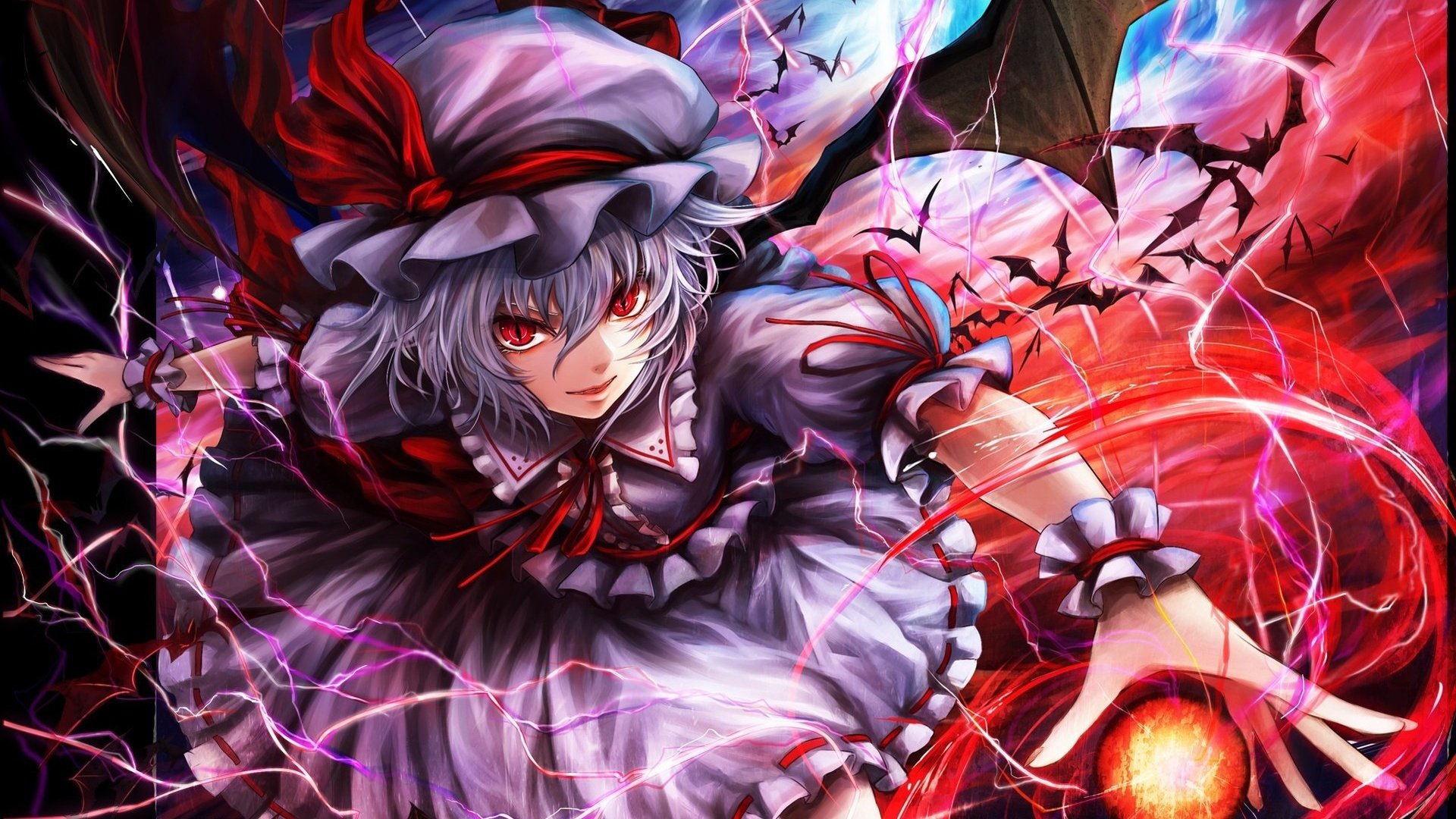 Remilia Scarlet Touhou HD Wallpaper | Enigmatic Vampire Mistress