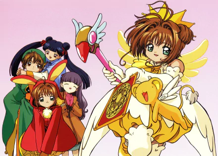 Tomoyo Daidouji Meiling Li Syaoran Li Sakura Kinomoto Anime Cardcaptor Sakura HD Desktop Wallpaper | Background Image