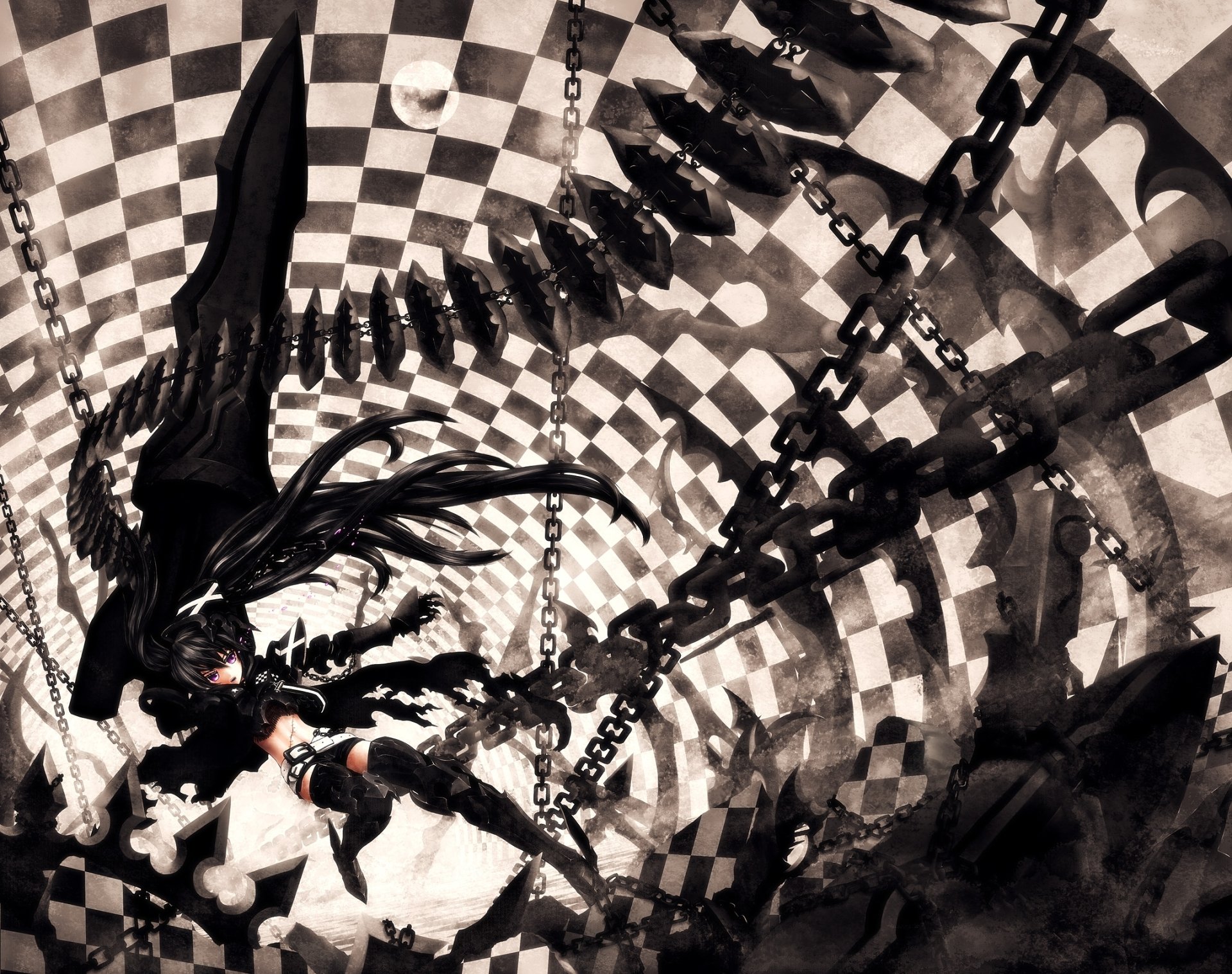 Download Insane Black Rock Shooter Anime Black Rock Shooter HD Wallpaper