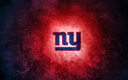 HD desktop wallpaper featuring the New York Giants logo with a textured red and blue background.
