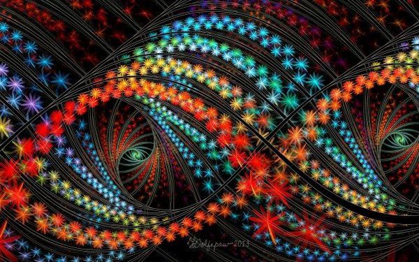 Abstract Fractal Star Colors HD Wallpaper | Background Image