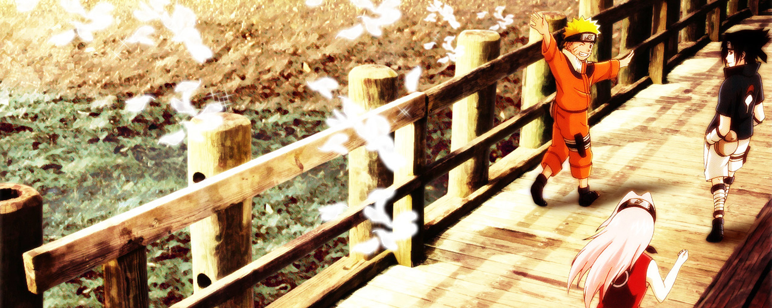 Sasuke Floating Naruto, Sasuke & Sakura HD Wallpaper – Iconic Anime Trio Unite in ...