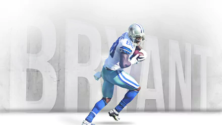 HD desktop wallpaper featuring a dynamic image of a football player in blue and white with BRYANT stylized in the background.