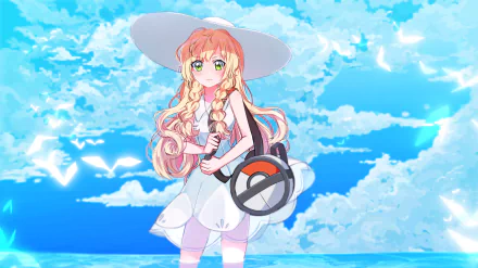 Lillie (Pokemon) video game Pokémon: Sun and Moon HD Desktop Wallpaper | Background Image