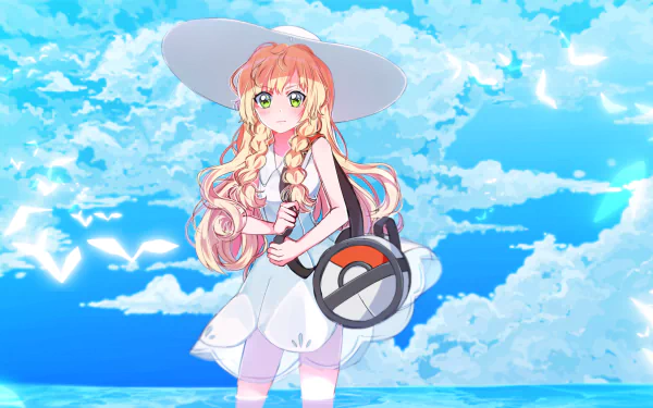 Lillie (Pokemon) video game Pokémon: Sun and Moon HD Desktop Wallpaper | Background Image