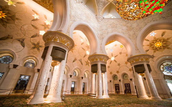 religious Sheikh Zayed Grand Mosque HD Desktop Wallpaper | Background Image