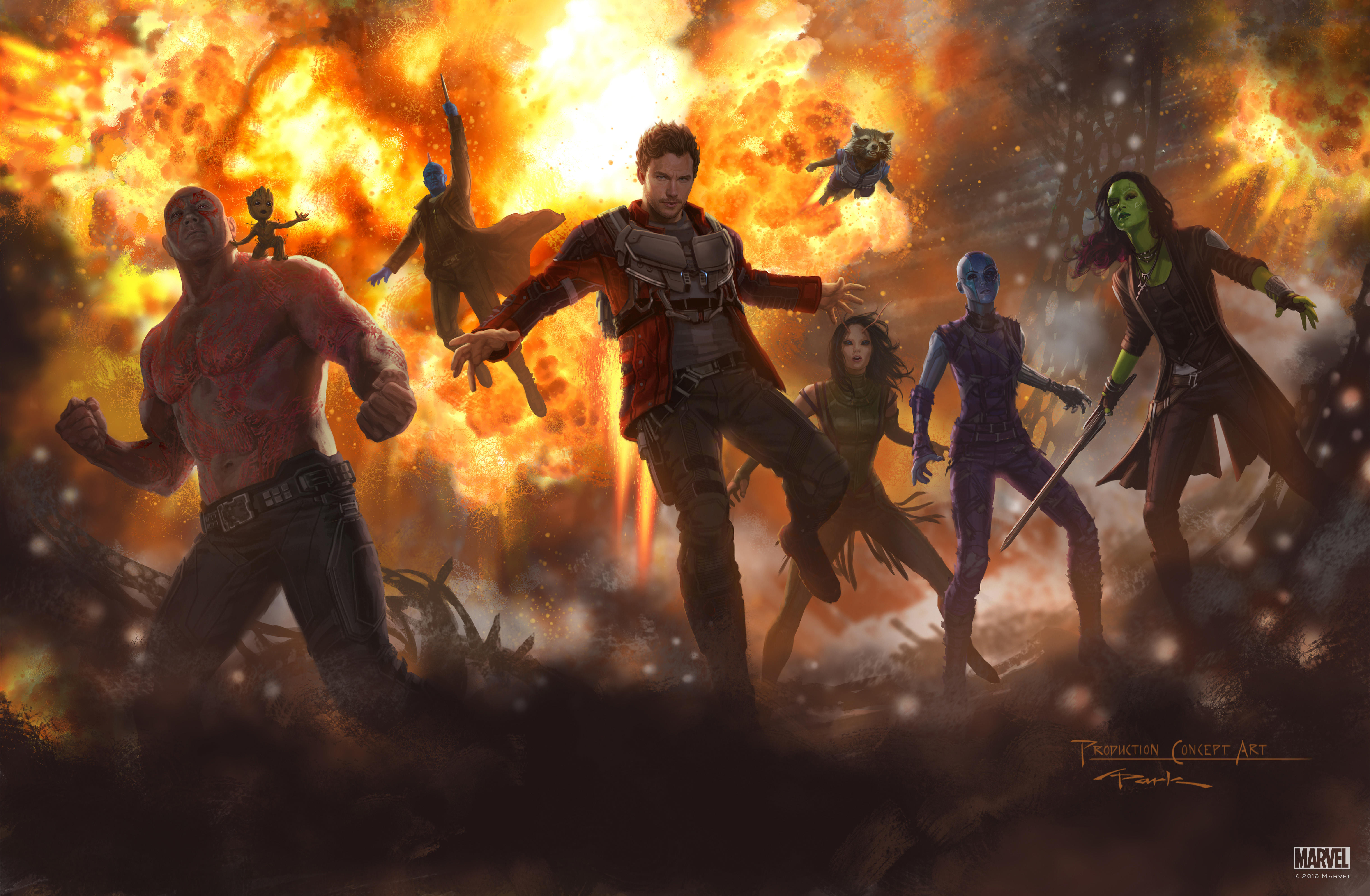 Guardians of the Galaxy Vol. 2 4k Ultra HD Wallpaper by Ryan Meinerding
