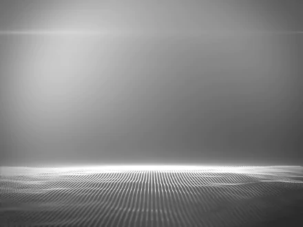 HD desktop wallpaper featuring a sleek abstract design in shades of grey and silver, with a futuristic, grid-like pattern at the bottom.