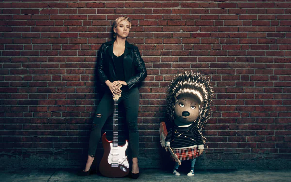 guitar Ash (Sing) Scarlett Johansson movie Sing HD Desktop Wallpaper | Background Image