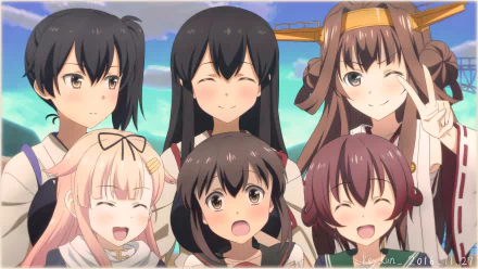 Mutsuki (Kancolle) Fubuki (Kancolle) Yuudachi (Kancolle) Kongou (Kancolle) Kaga (Kancolle) Akagi (Kancolle) Anime Kantai Collection HD Desktop Wallpaper | Background Image
