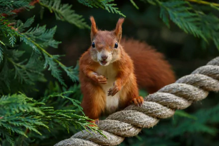 rope rodent Animal squirrel HD Desktop Wallpaper | Background Image