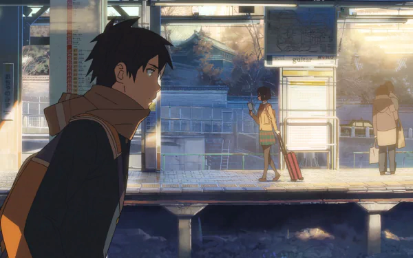 Shouta (Cross Road) station Miho (Cross Road) Anime Cross Road HD Desktop Wallpaper | Background Image