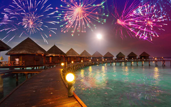  New Year's Eve Fireworks in the Maldives