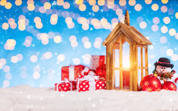 gift candle bokeh christmas ornaments holiday Christmas HD Desktop Wallpaper | Background Image