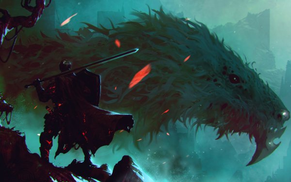 Fantasy Knight Warrior Armor Sword Creature HD Wallpaper | Background Image